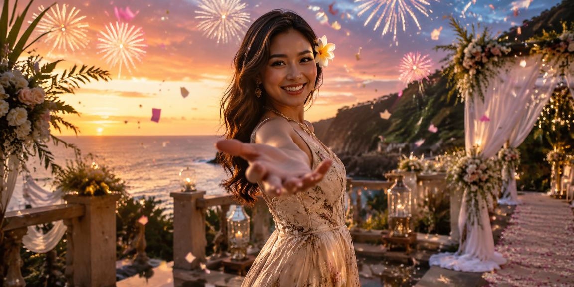 Pengguna mendaftar untuk mendapatkan bonus di tepi pantai Vietnam yang cerah