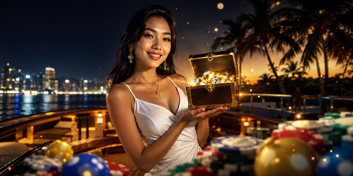 Pemandangan taruhan lotere Vietnam yang dinamis dengan latar belakang neon